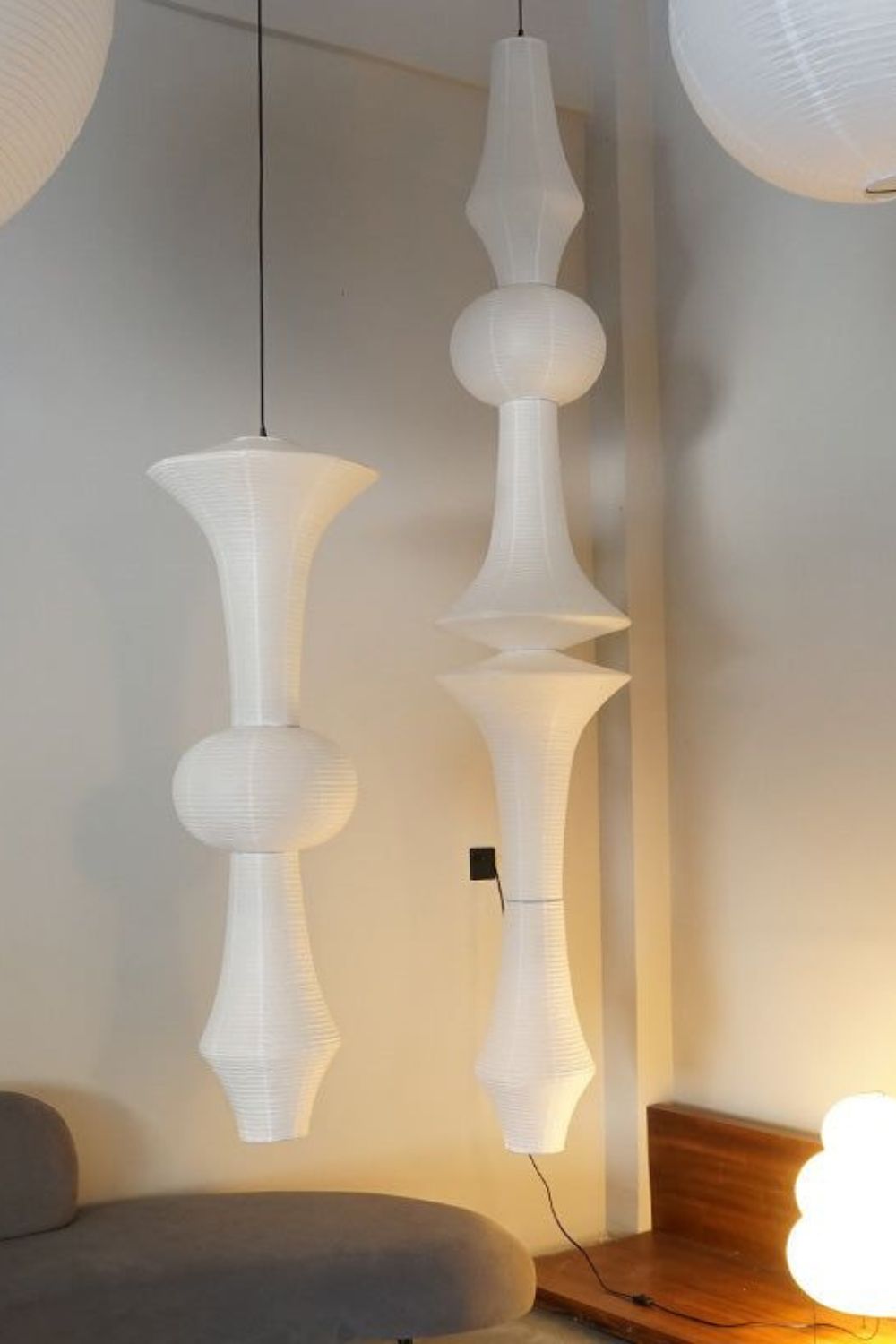 Washi Paper E Pendant Swag Light - view 30