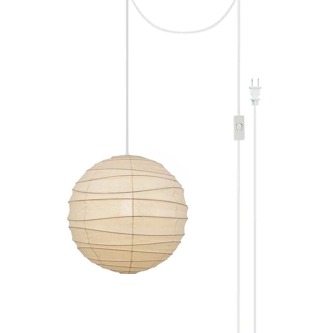 Washi Paper Pendant Swag Lamp - view 37