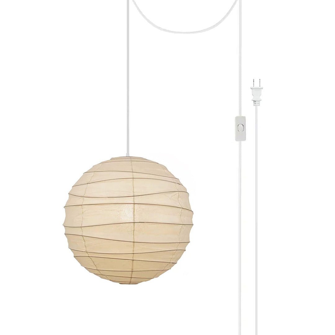 Washi Paper Pendant Swag Lamp - view 39