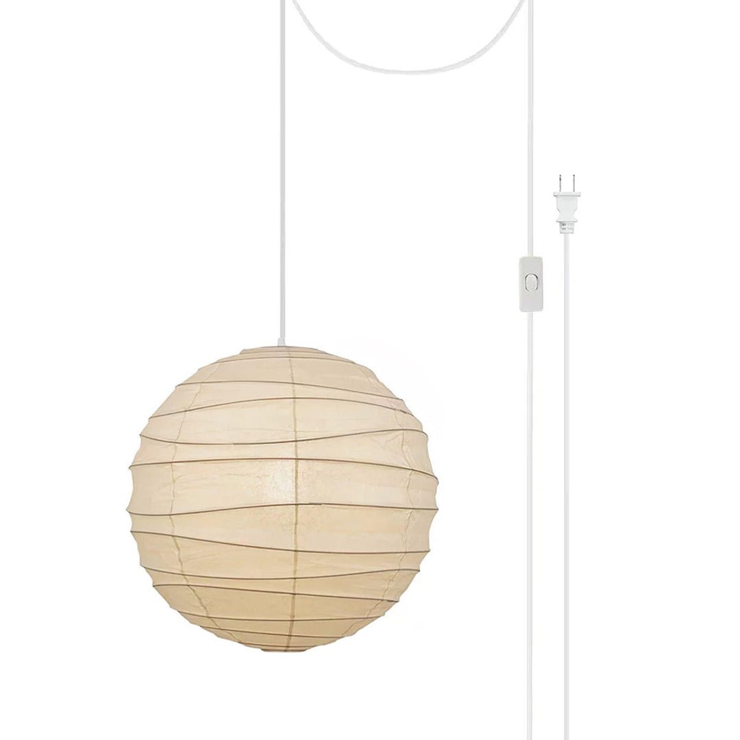 Washi Paper Pendant Swag Lamp - view 40