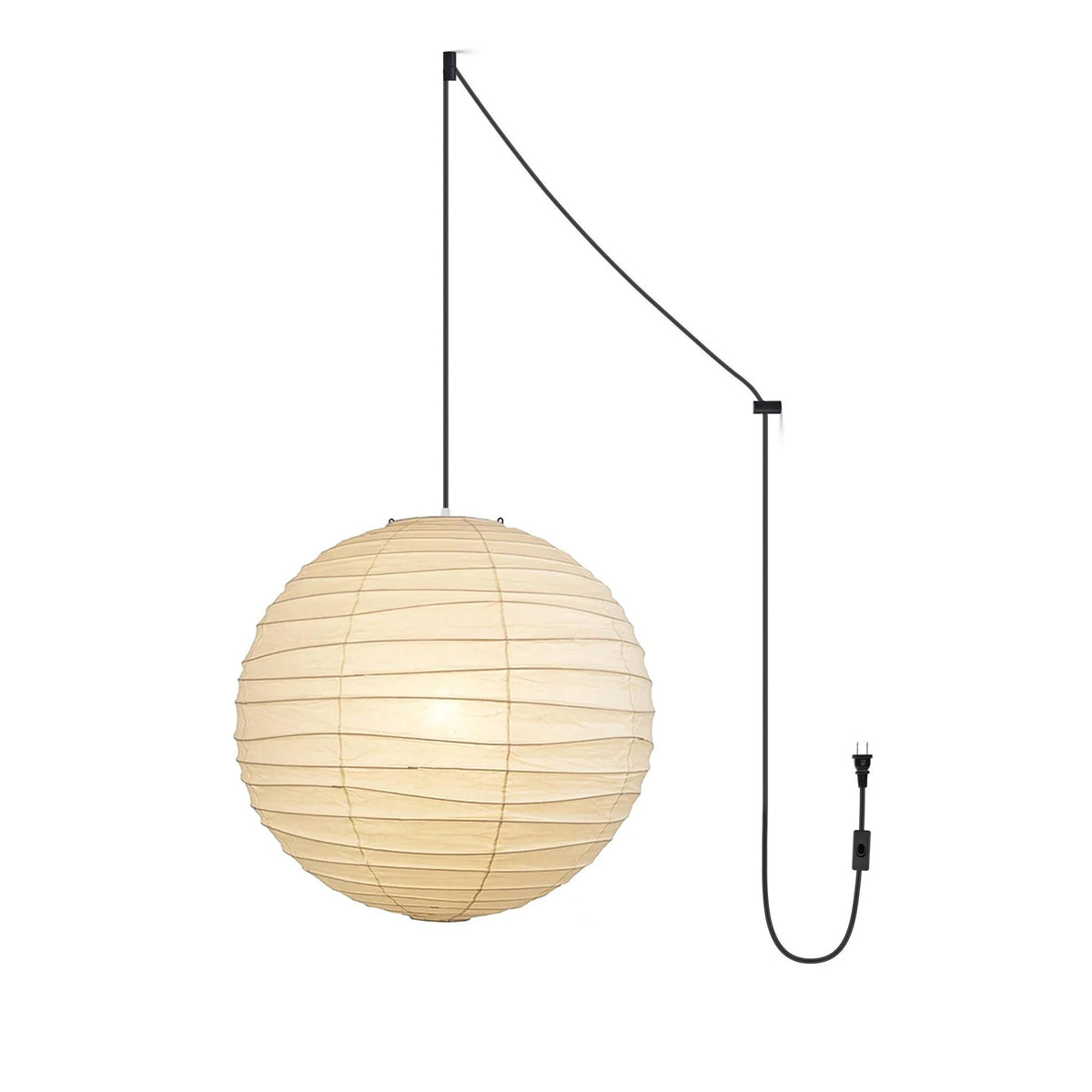 Washi Paper Pendant Swag Lamp - view 45