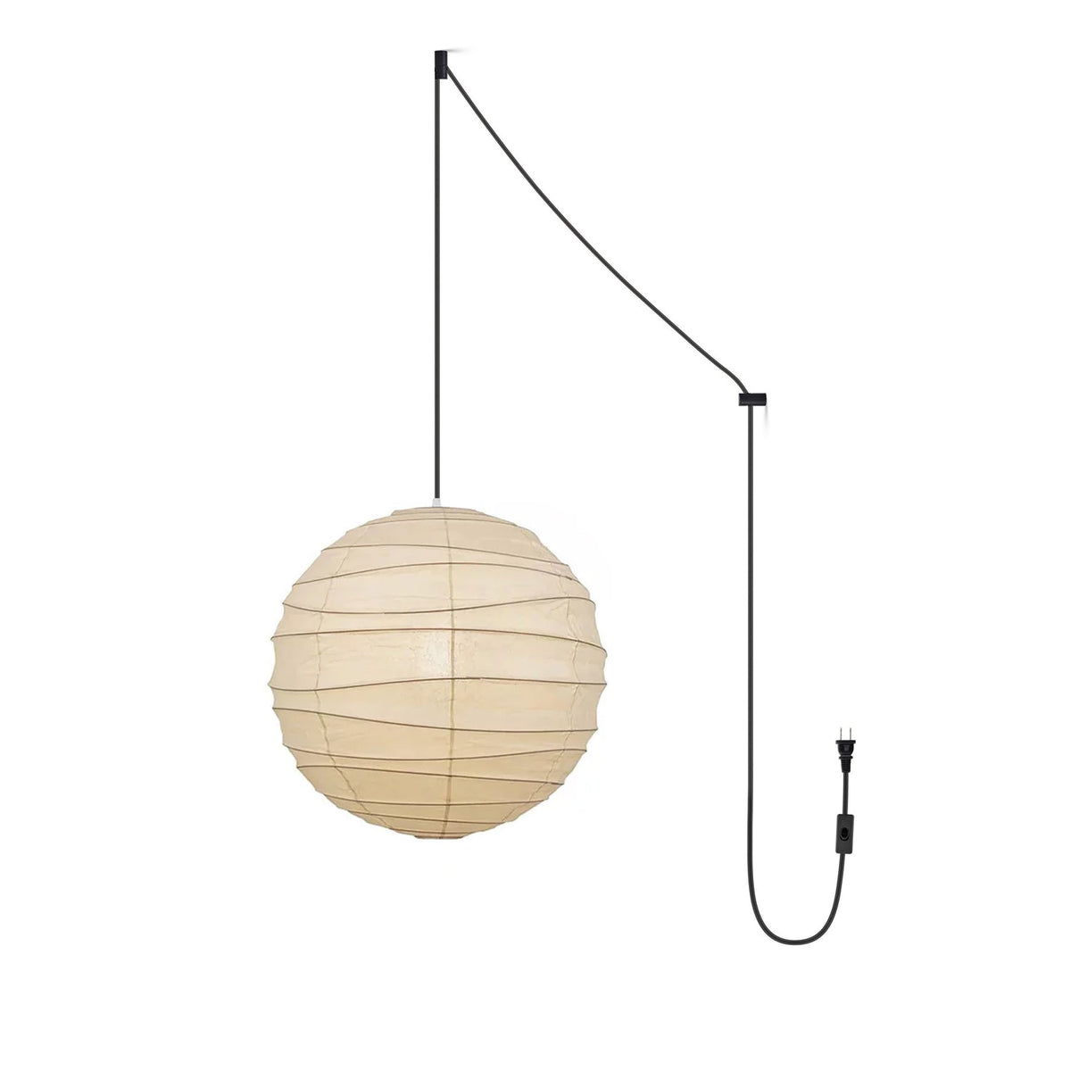 Washi Paper Pendant Swag Lamp - view 47