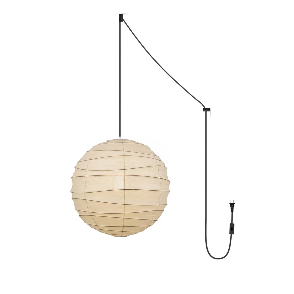 Washi Paper Pendant Swag Lamp - view 48