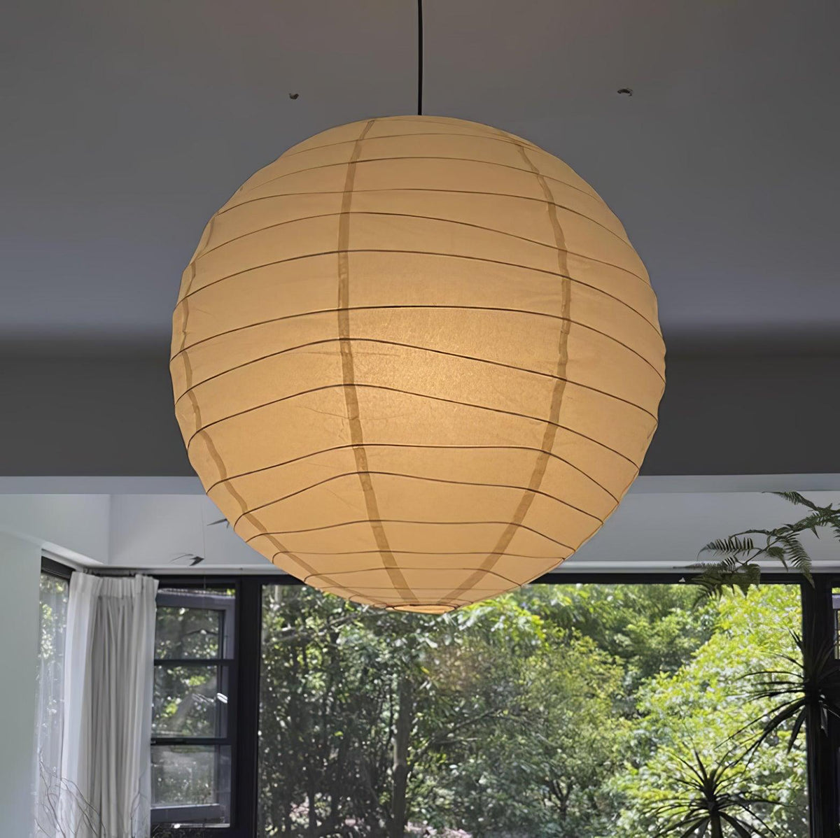 Washi Paper Pendant Swag Lamp - view 15