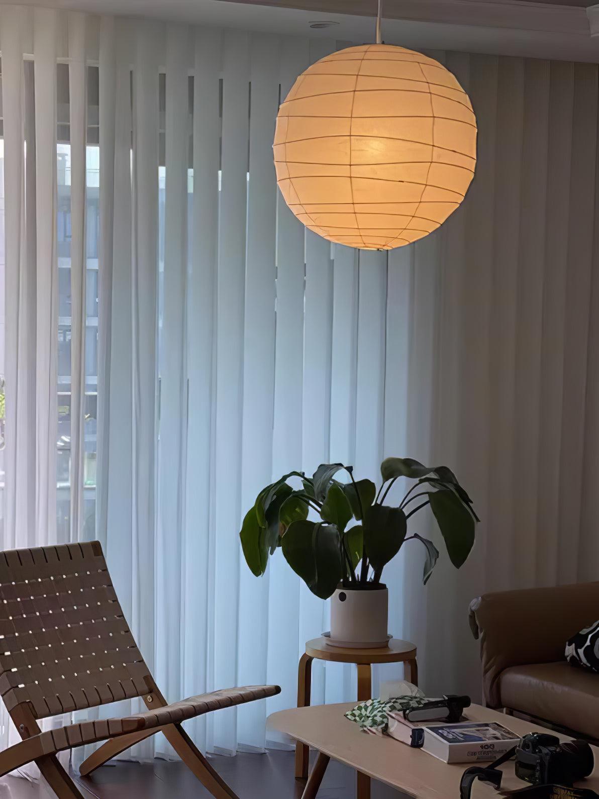 Washi Paper Pendant Swag Lamp - view 21