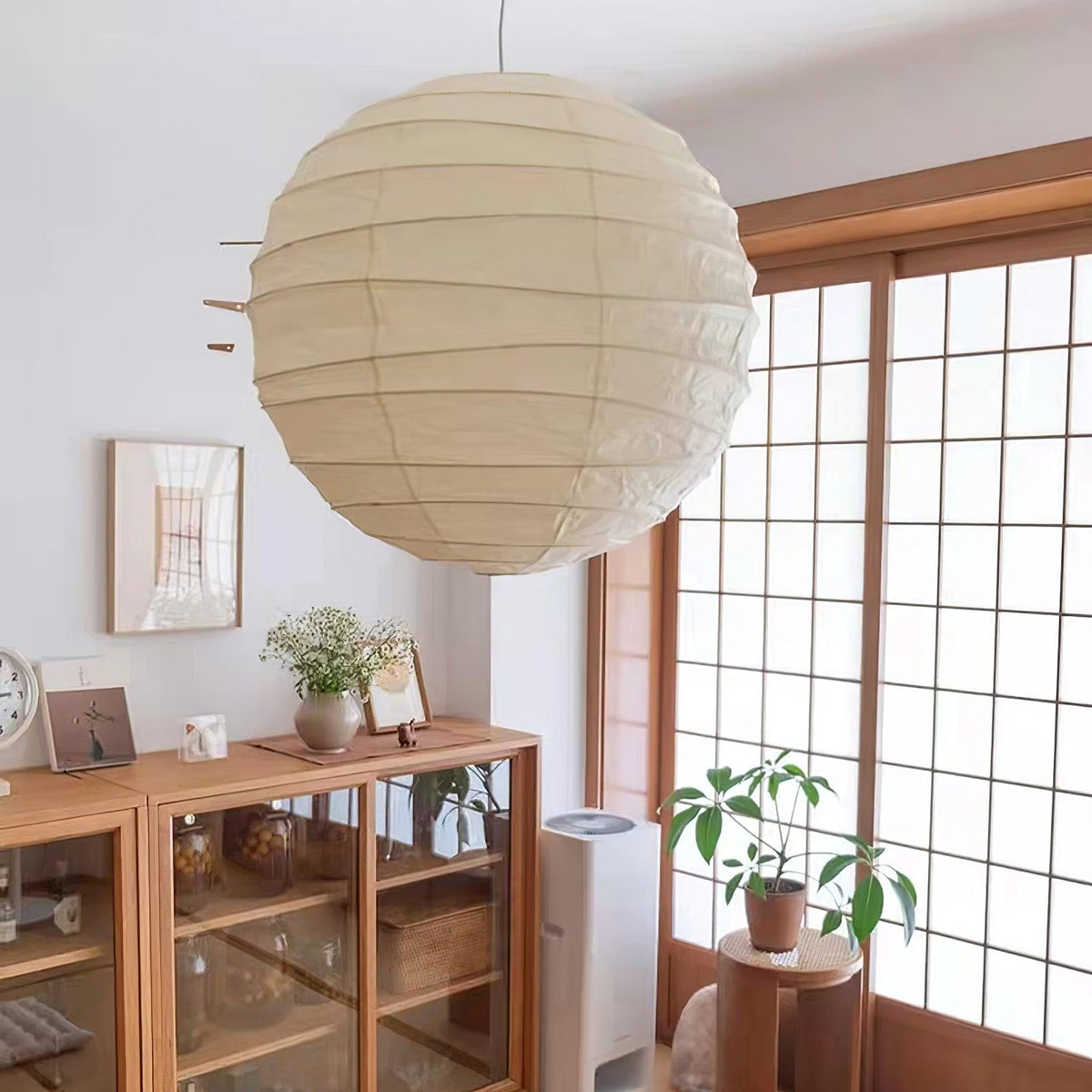 Washi Paper Pendant Swag Lamp - view 7