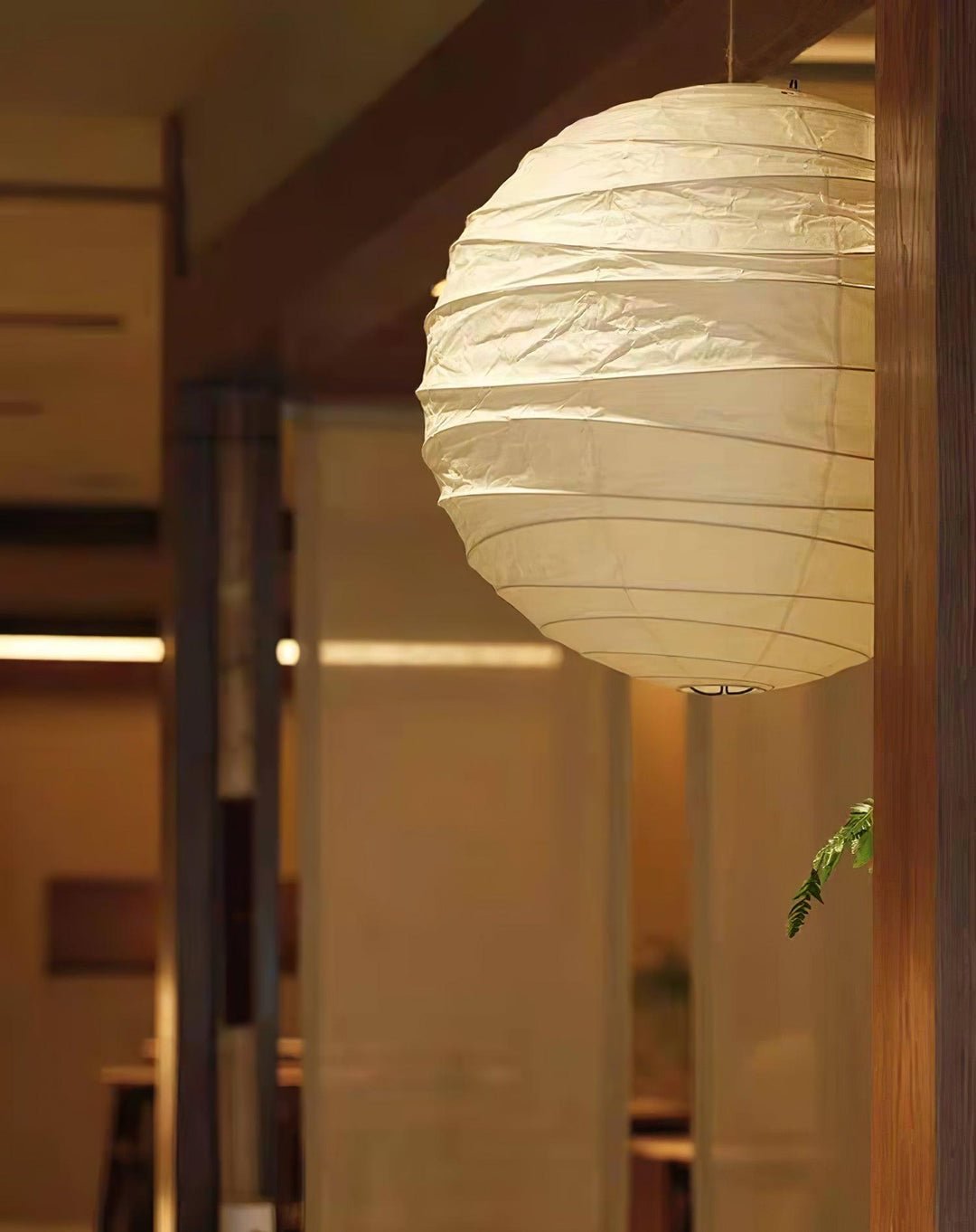 Washi Paper Pendant Swag Lamp - view 9