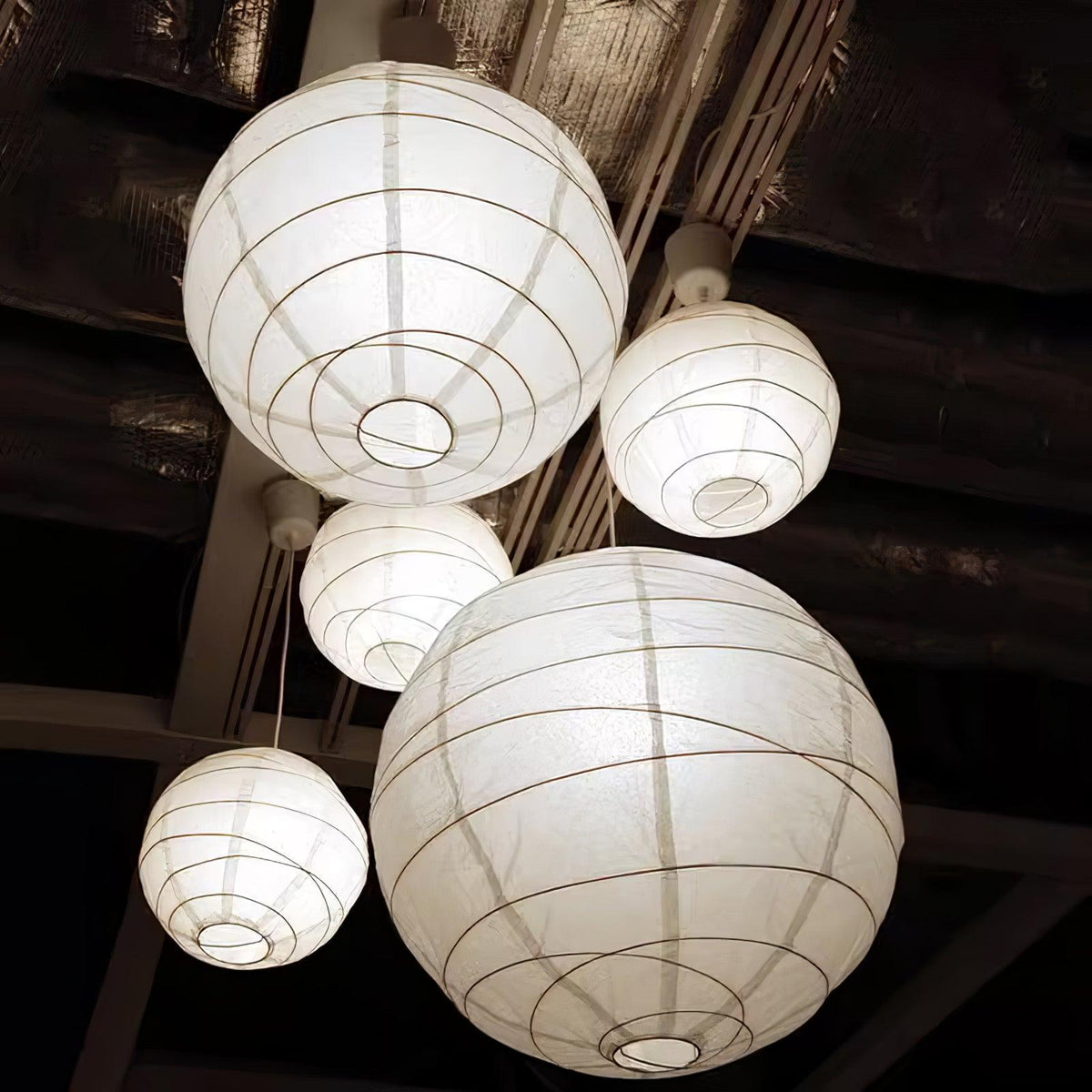 Washi Paper Pendant Swag Lamp - view 10