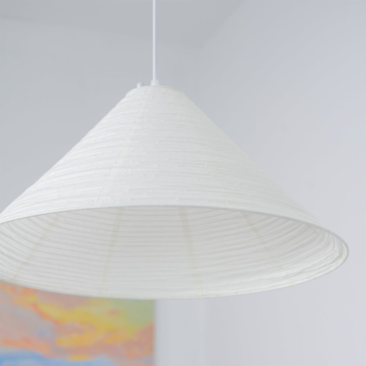 Washi Paper Pyramid Pendant Lamp - view 26