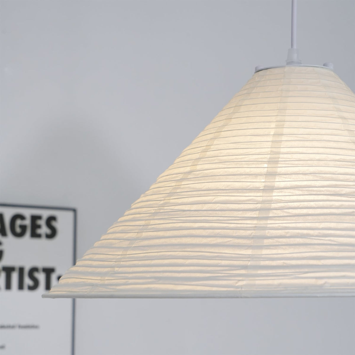 Washi Paper Pyramid Pendant Lamp - view 16