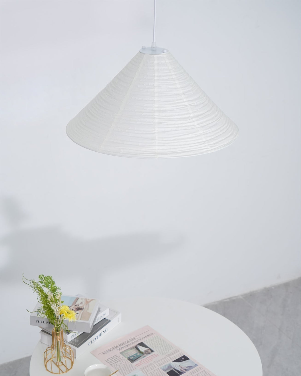 Washi Paper Pyramid Pendant Lamp - view 23
