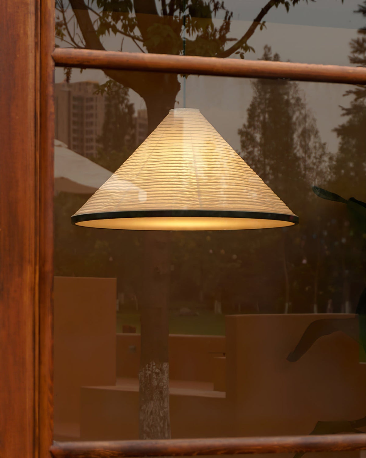 Washi Paper Pyramid Pendant Lamp - view 31