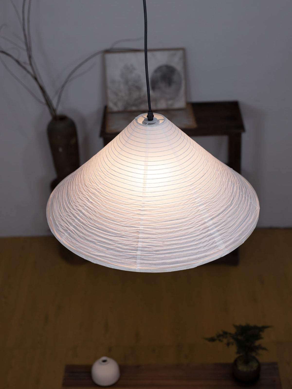 Washi Paper Pyramid Pendant Lamp - view 36