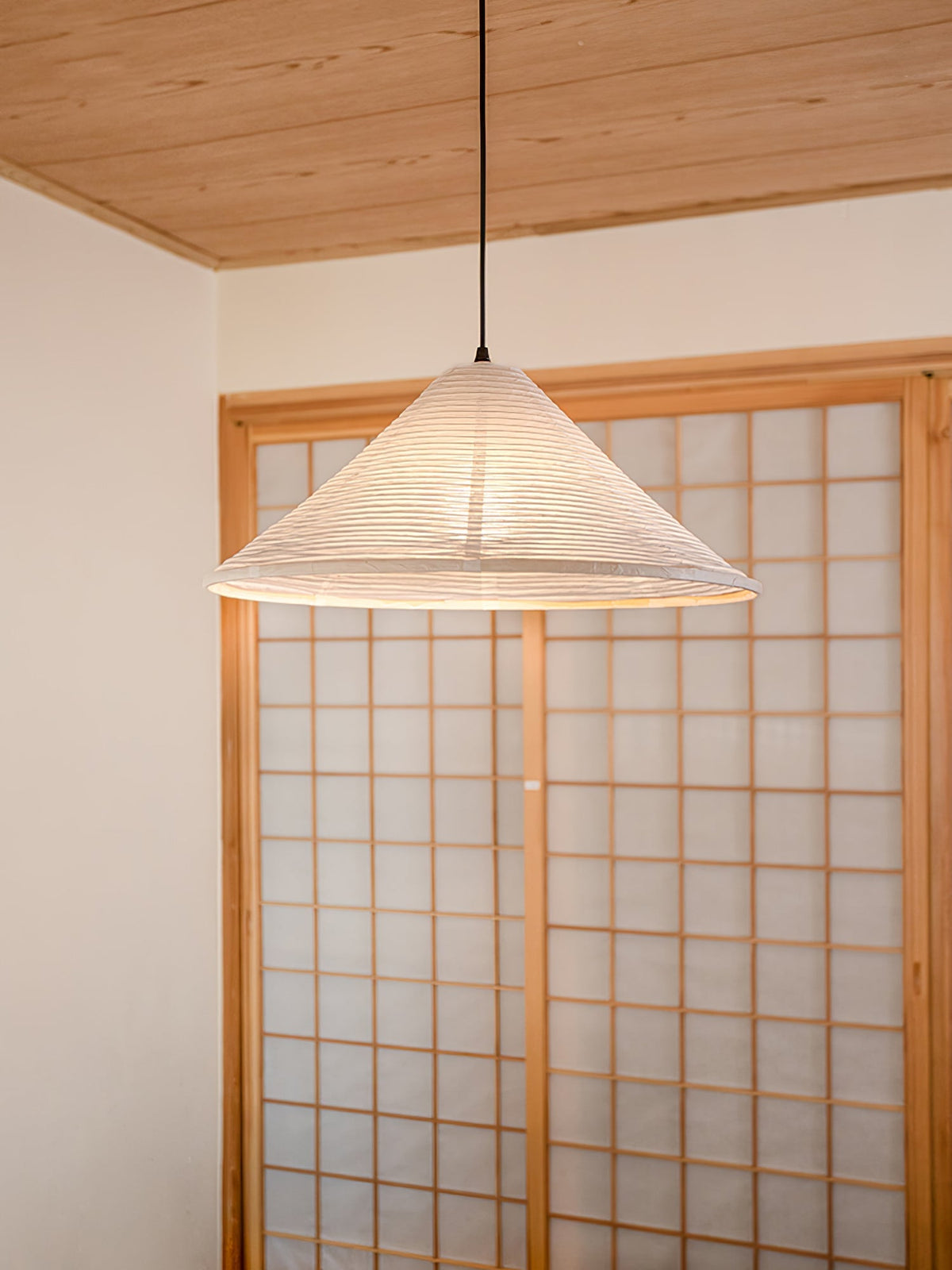 Washi Paper Pyramid Pendant Lamp - view 38