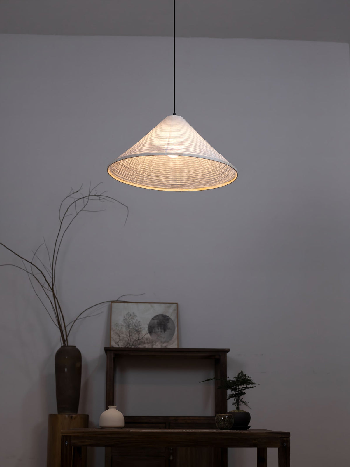 Washi Paper Pyramid Pendant Lamp - view 39