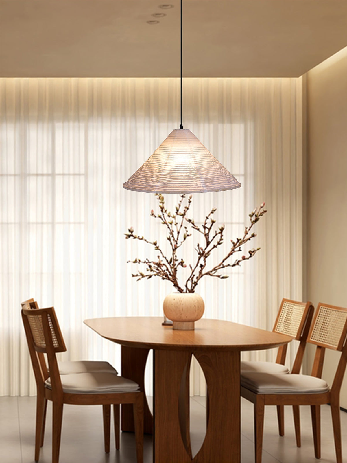 Washi Paper Pyramid Pendant Lamp - view 40