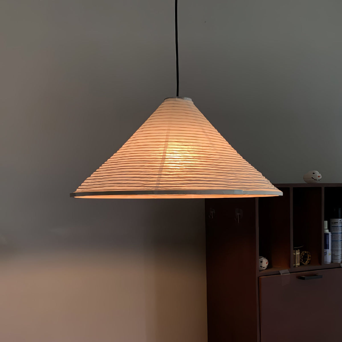Washi Paper Pyramid Pendant Lamp - view 6