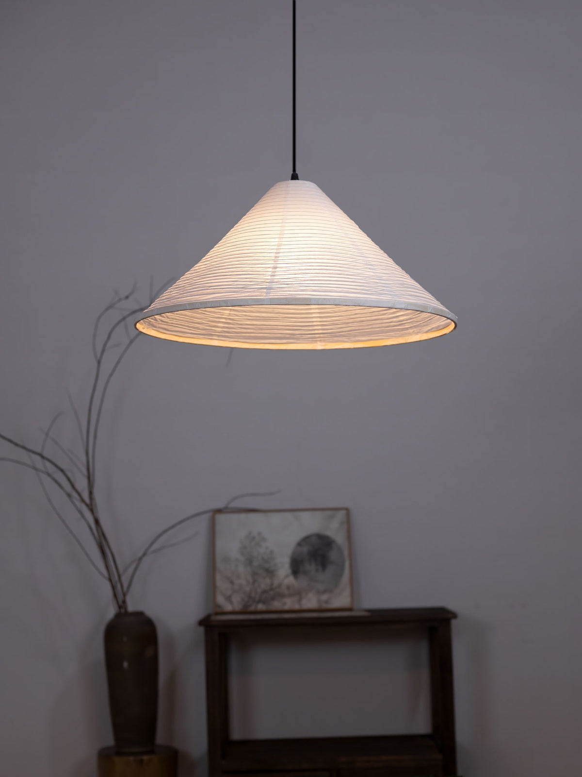Washi Paper Pyramid Pendant Lamp - view 43