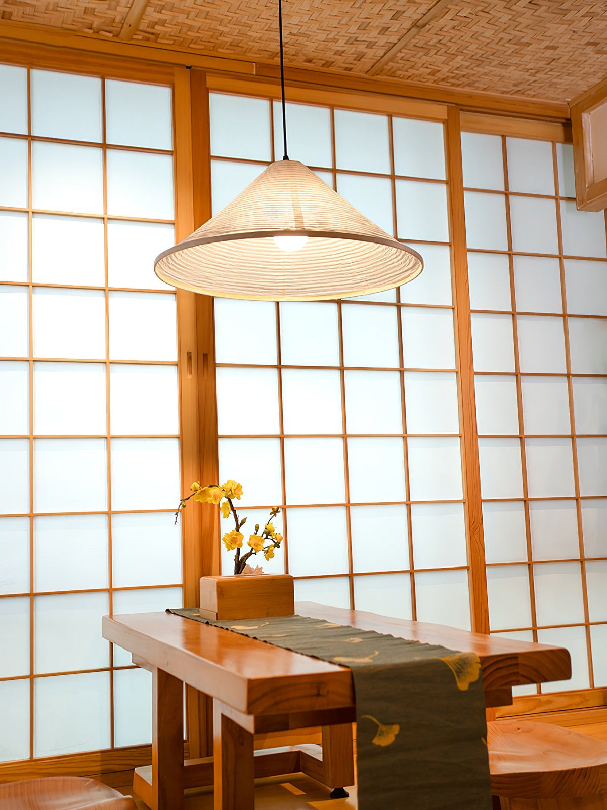 Washi Paper Pyramid Pendant Lamp - view 46