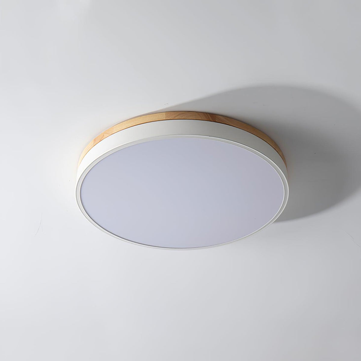 White Round Wooden Ceiling Lamp - view 20