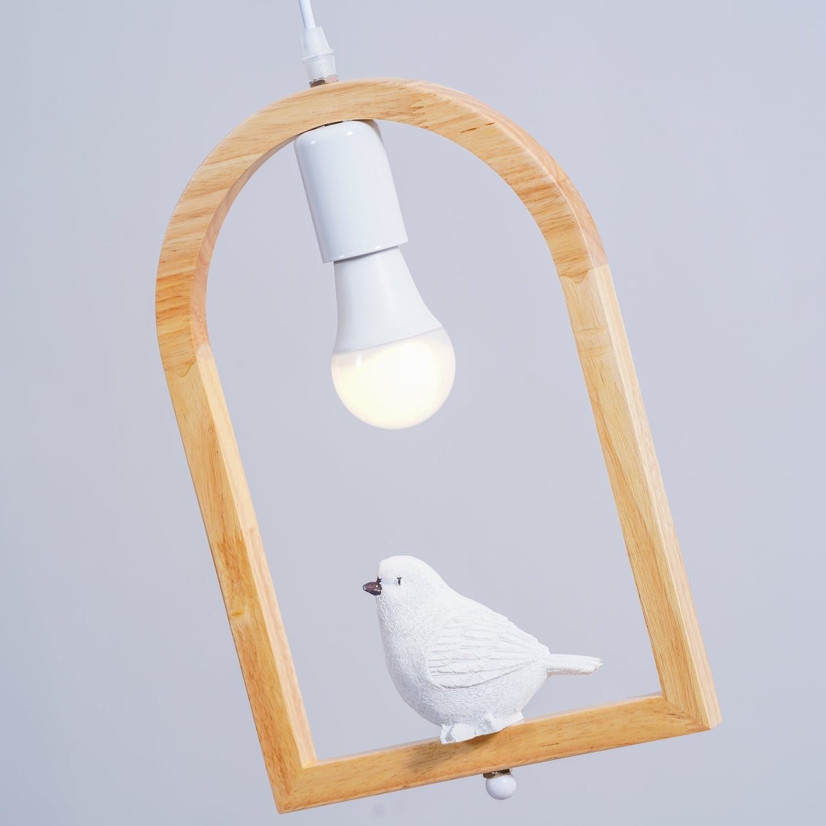 Wood Bird Resin Pendant Light - view 10