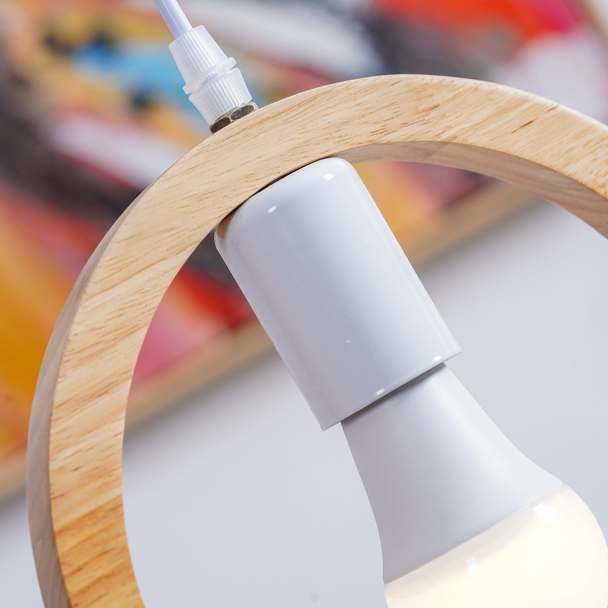 Wood Bird Resin Pendant Light - view 13