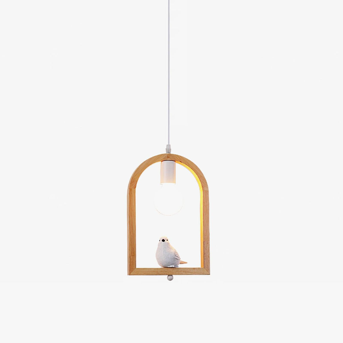 Wood Bird Resin Pendant Light - view 7