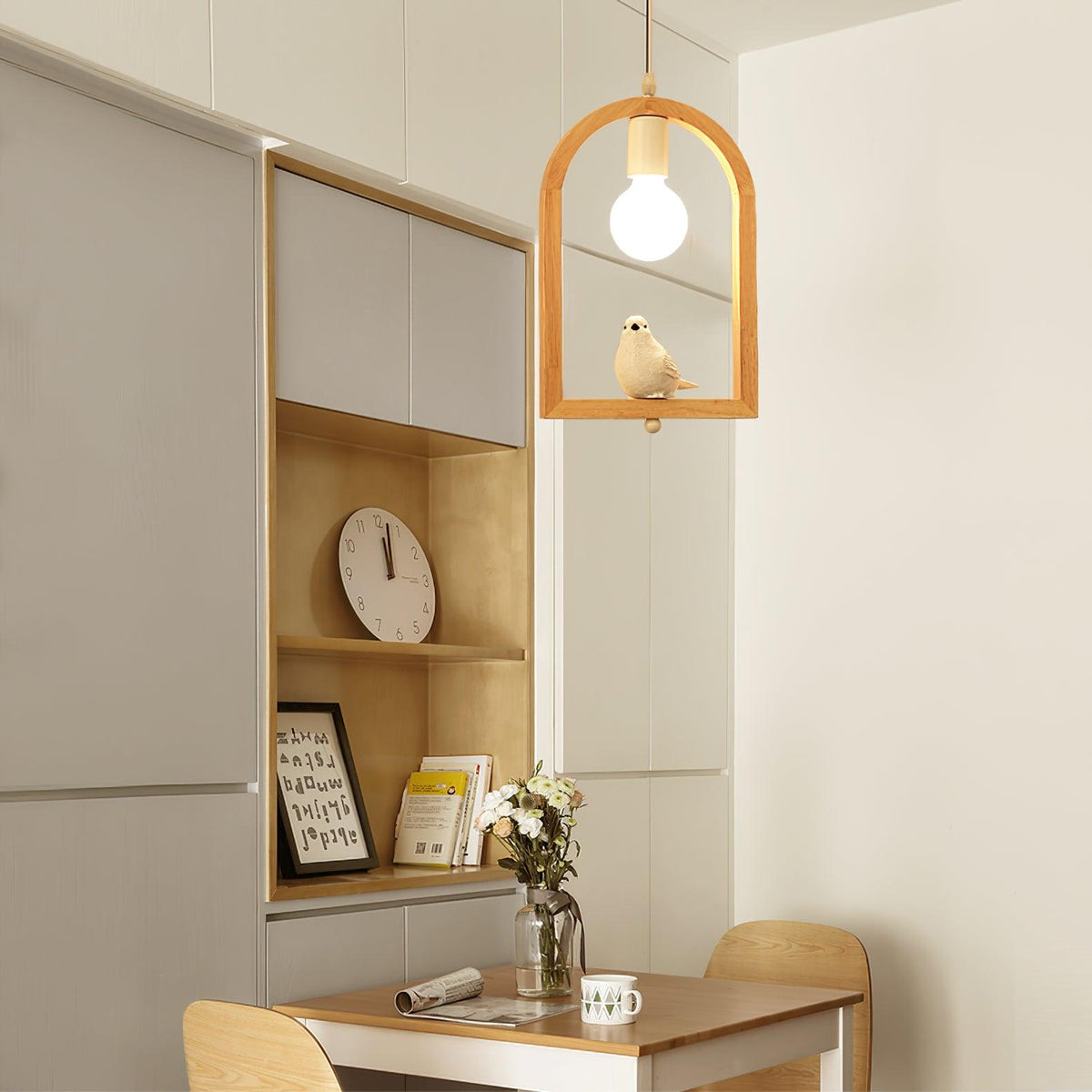 Wood Bird Resin Pendant Light - view 18