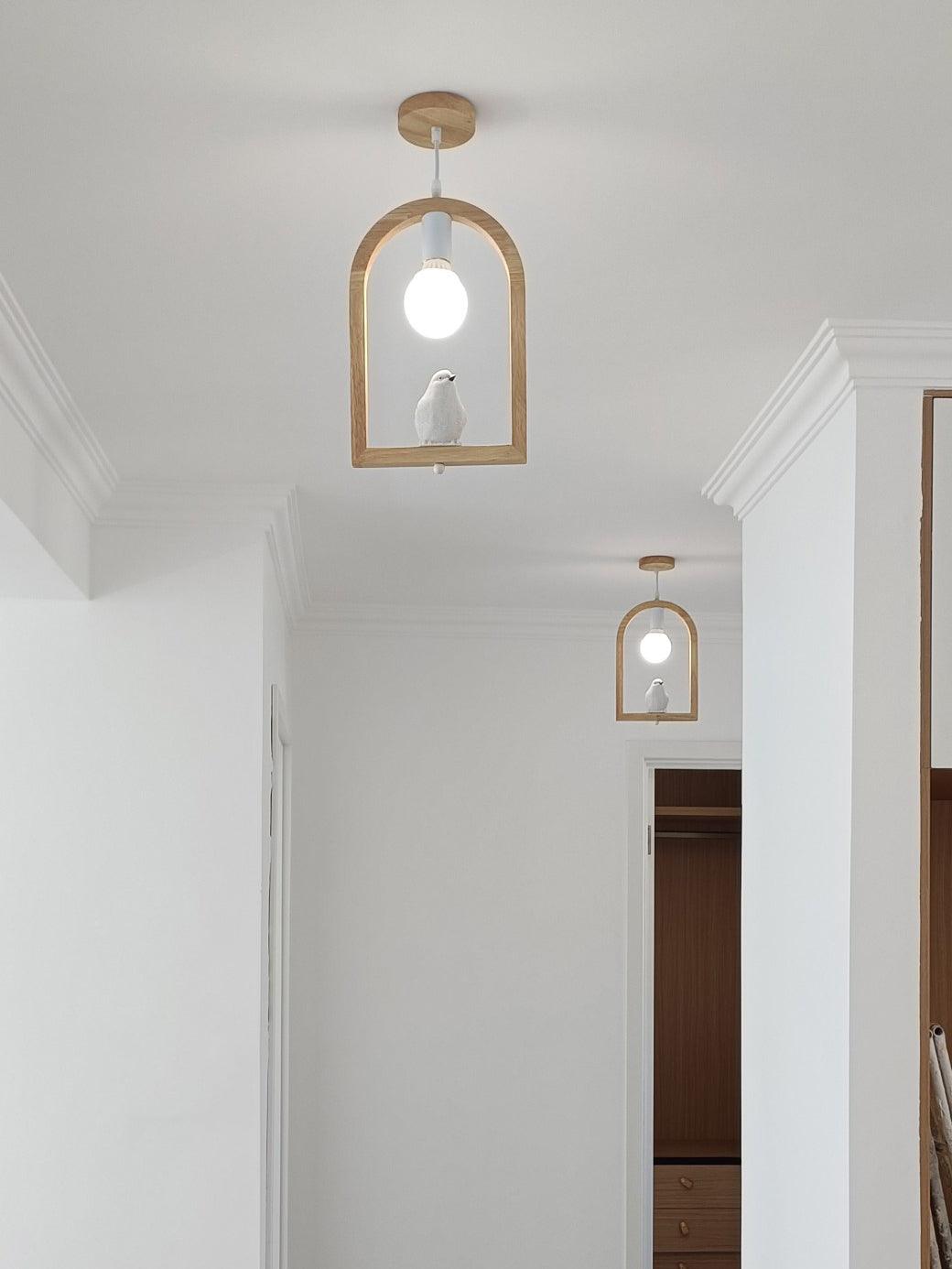 Wood Bird Resin Pendant Light - view 21