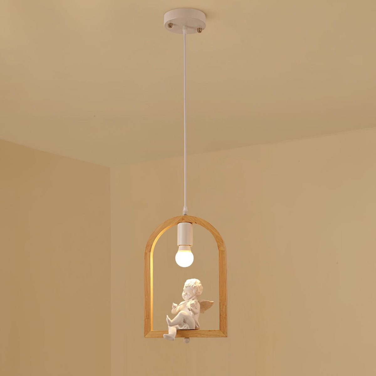 Wood Bird Resin Pendant Light - view 8
