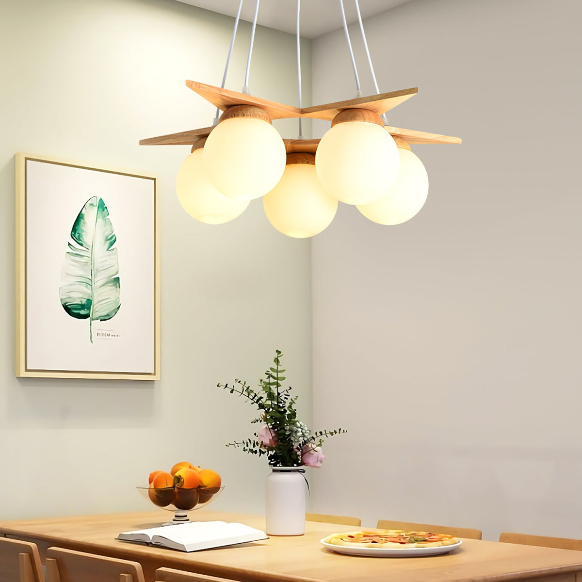 Wooden Star With Glass Chandelier - view 9