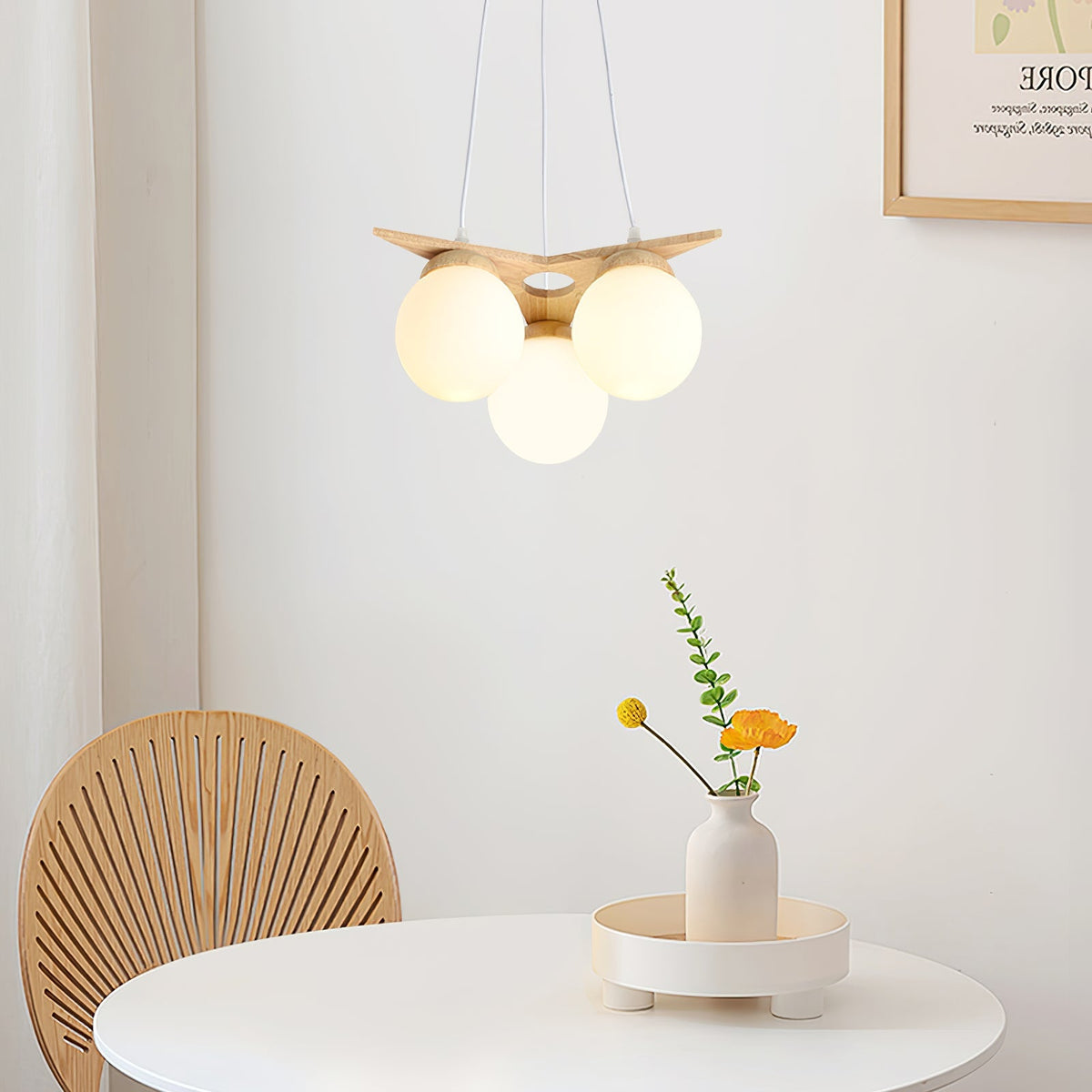 Wooden Star With Glass Chandelier - view 10