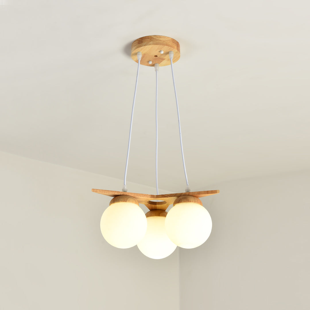 Wooden Star With Glass Chandelier - view 28