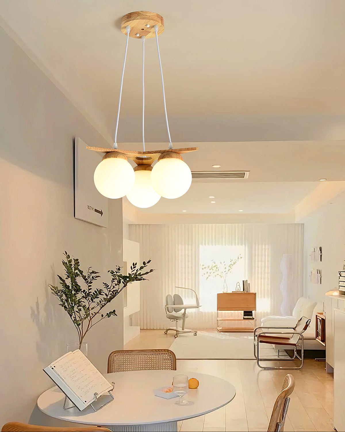 Wooden Star With Glass Chandelier - view 18