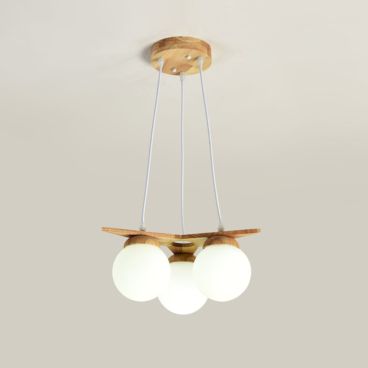 Wooden Star With Glass Chandelier - view 29