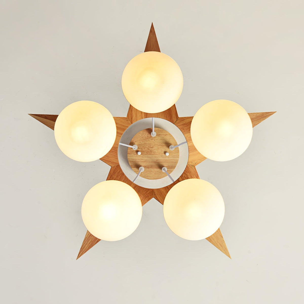 Wooden Star With Glass Chandelier - view 32