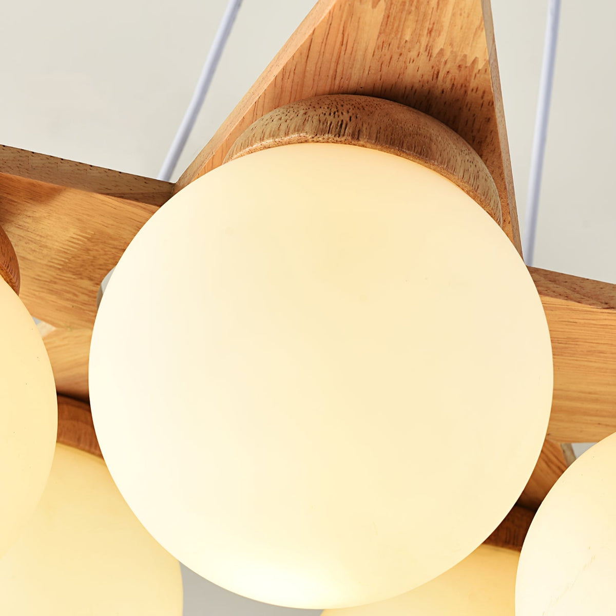 Wooden Star With Glass Chandelier - view 35