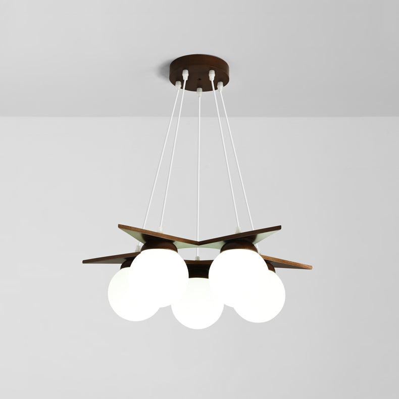 Wooden Star With Glass Chandelier - view 39