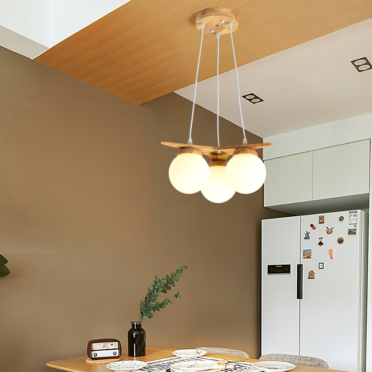 Wooden Star With Glass Chandelier - view 5