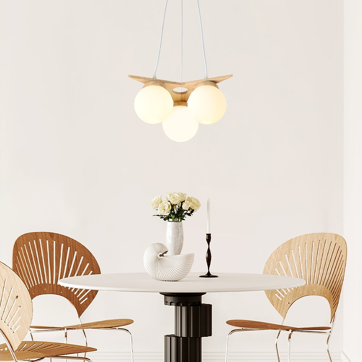 Wooden Star With Glass Chandelier - view 6