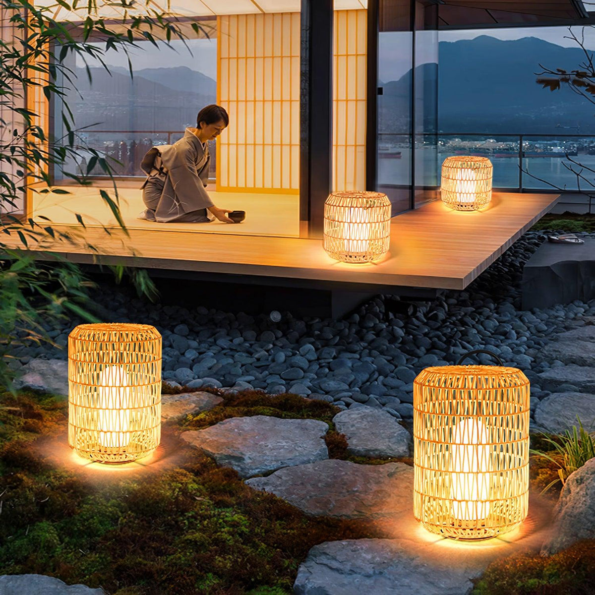Woven Rattan Outdoor Lamp - view 23