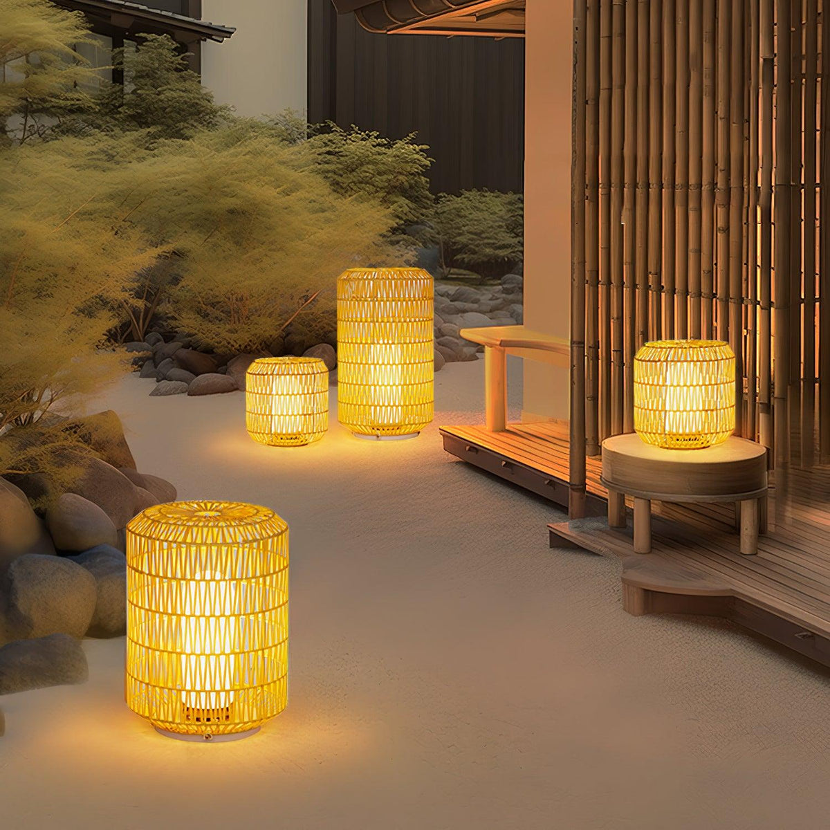 Woven Rattan Outdoor Lamp - view 29