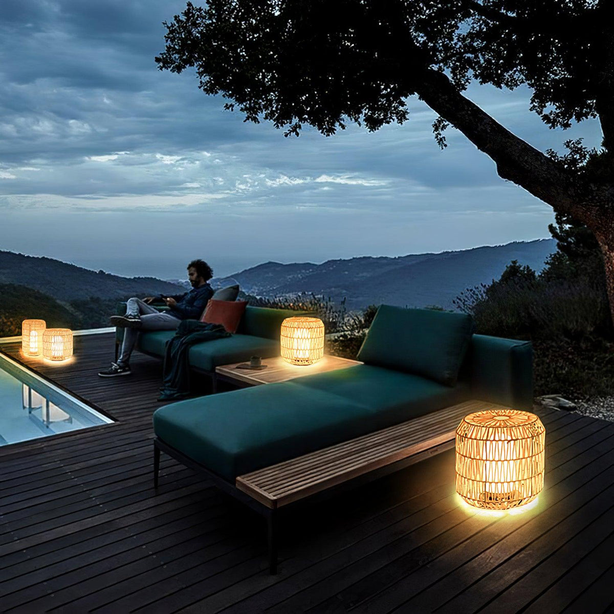 Woven Rattan Outdoor Lamp - view 30