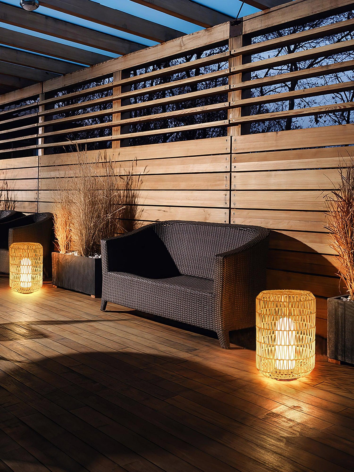 Woven Rattan Outdoor Lamp - view 31
