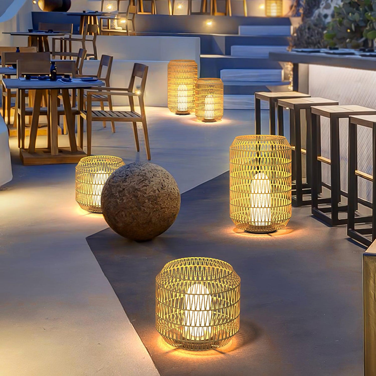 Woven Rattan Outdoor Lamp - view 35