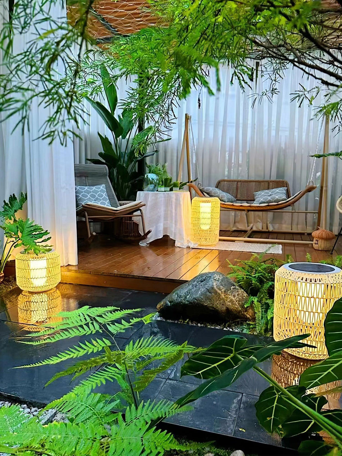 Woven Rattan Outdoor Lamp - view 36