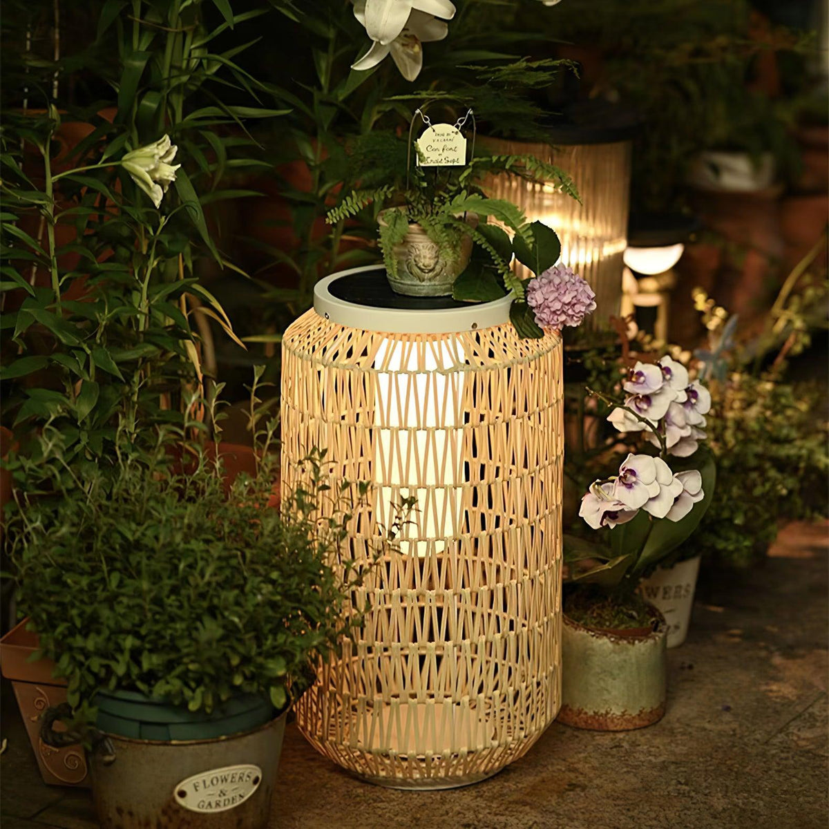 Woven Rattan Outdoor Lamp - view 8