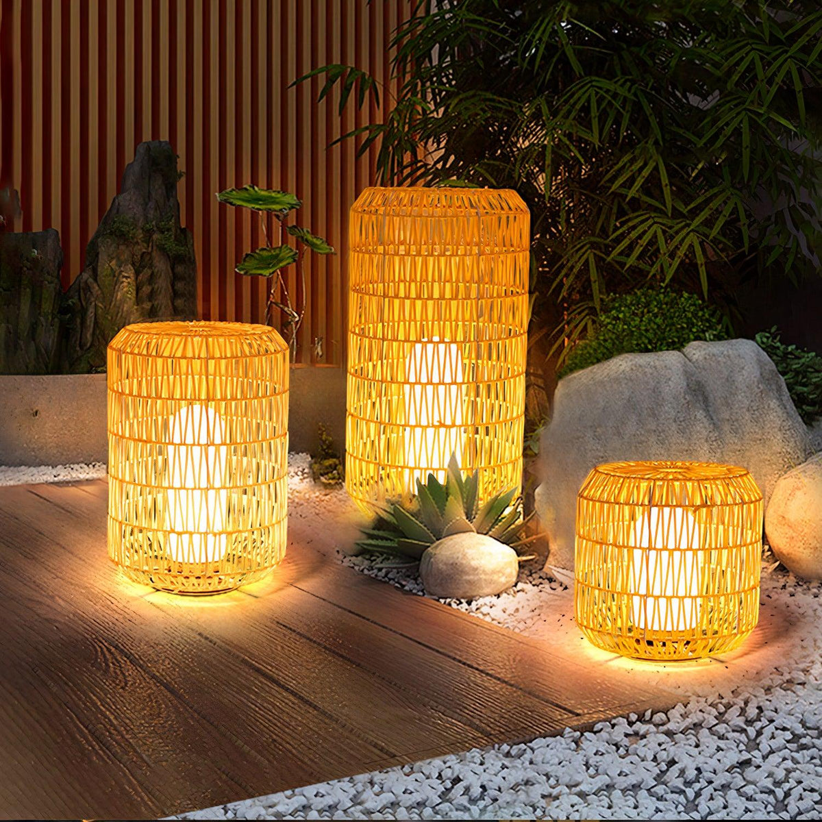 Woven Rattan Outdoor Lamp - view 10
