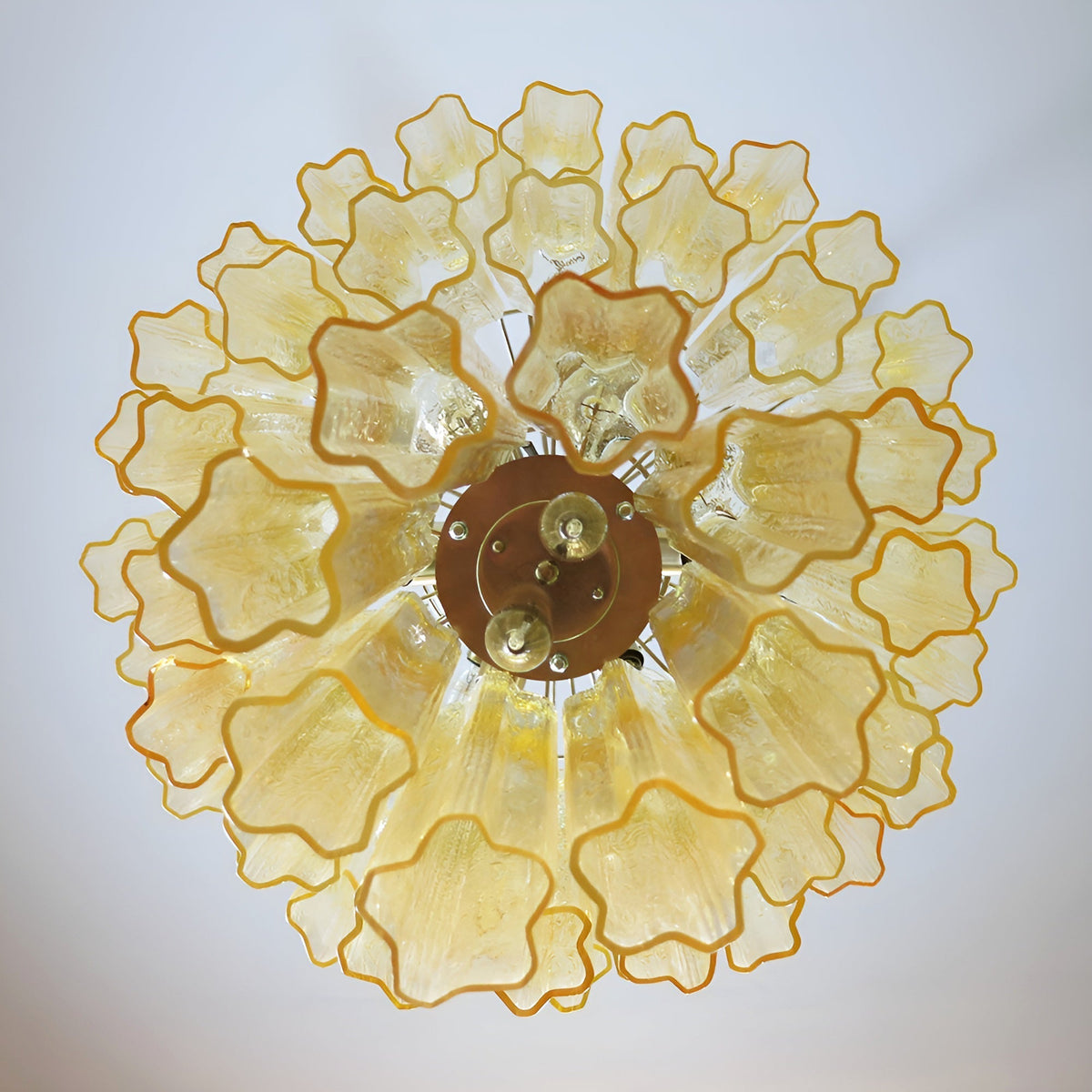 Yellow Murano Glass Tube Chandelier - view 11