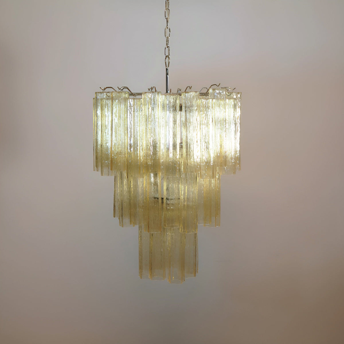 Yellow Murano Glass Tube Chandelier - view 15